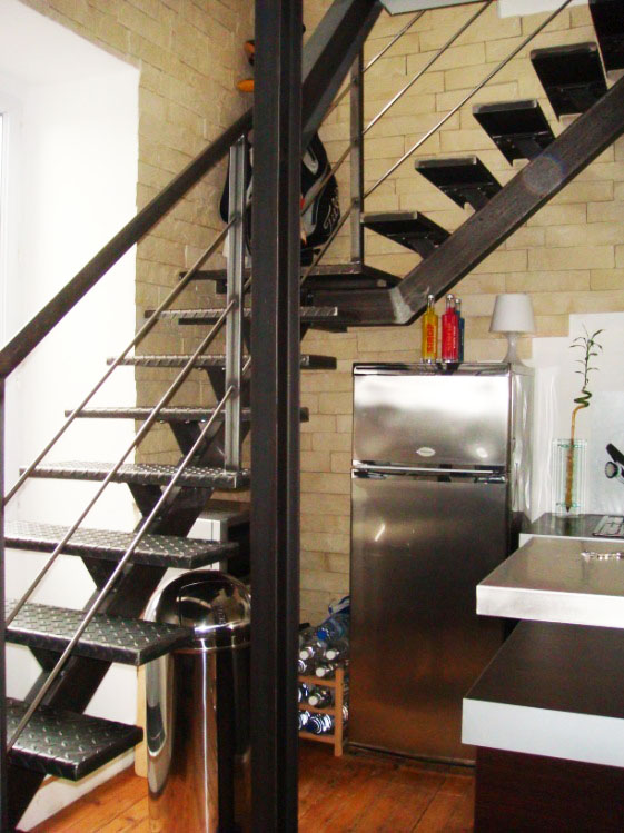 remplacement escalier style industriel - renoveo