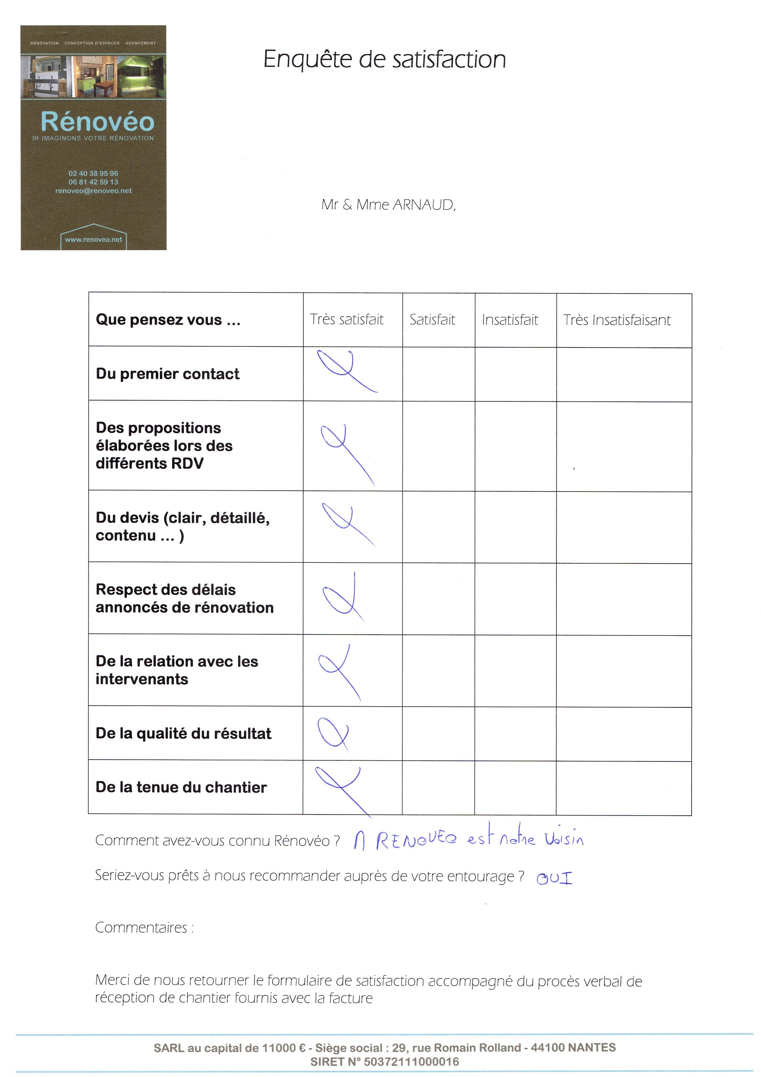 Enqu te De Satisfaction Renoveo