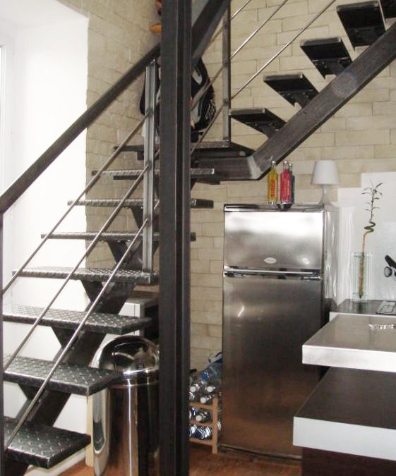 Remplacement escalier style industriel