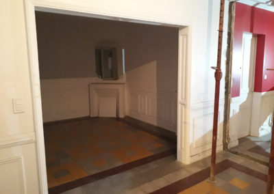 Ouverture du mur porteur / salle à manger avant travaux